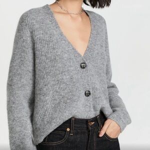GANNI alpaca and wool cardigan
